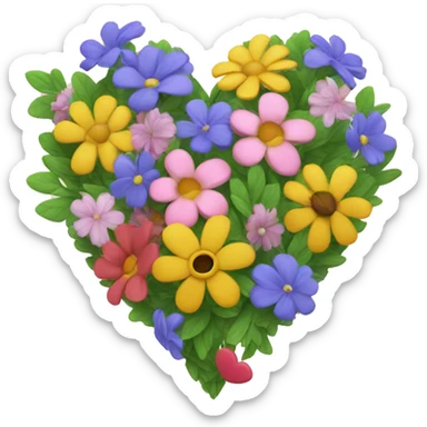 Heart with flowers  sticker