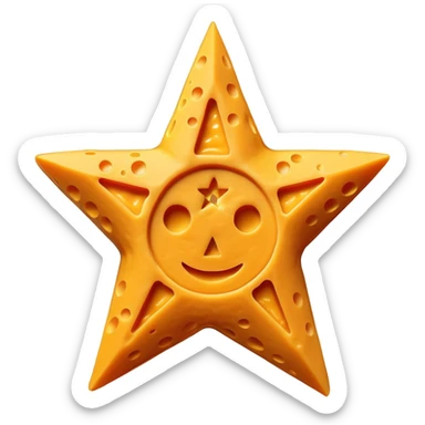 cheese pentagram sticker