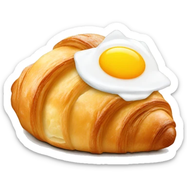 croissant with egg sticker
