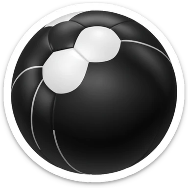 black beach ball sticker