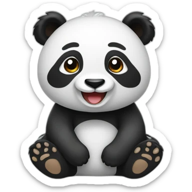 happy animal panda sticker