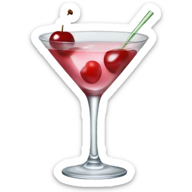 Delicate cherry martini sticker