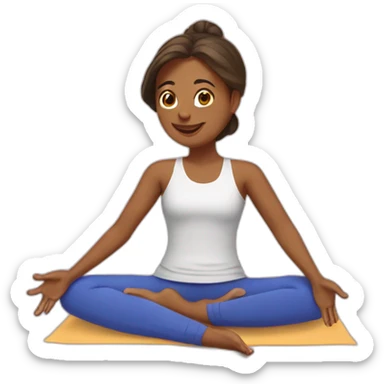 Yoga qui fait des crêpes sticker
