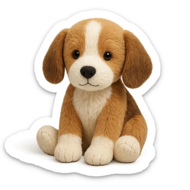 cute beagle puppy jellycat plushie sticker