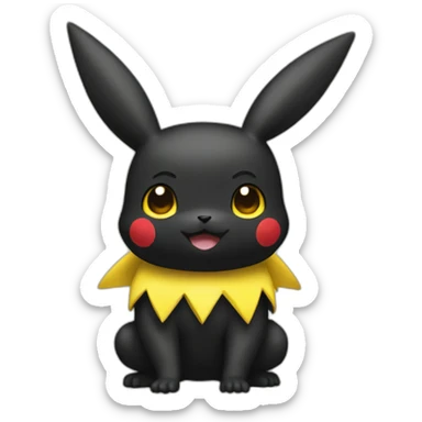 Black pikachu sticker