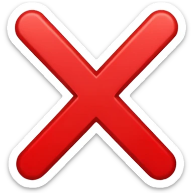 general red x symbol sticker