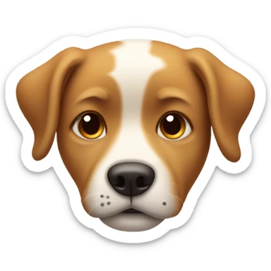 Dog with eyes closed but tear going down his face sticker