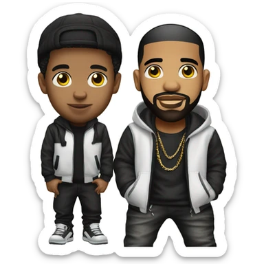 Rapper drake wit kid sticker