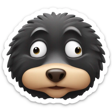 Mole with snout sticker