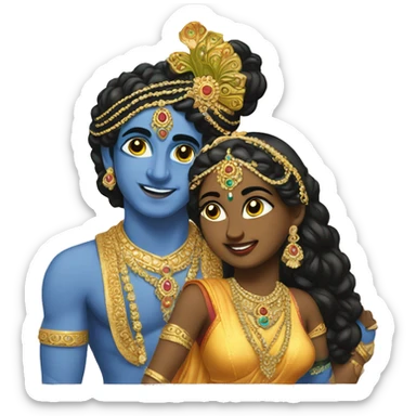 Krishna and Radha sticker