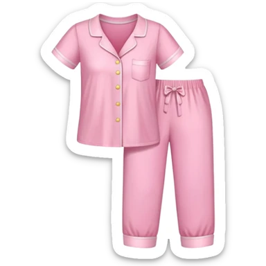 only a pink blouse and pants pijama without a girl, straightened up. Without any person sticker