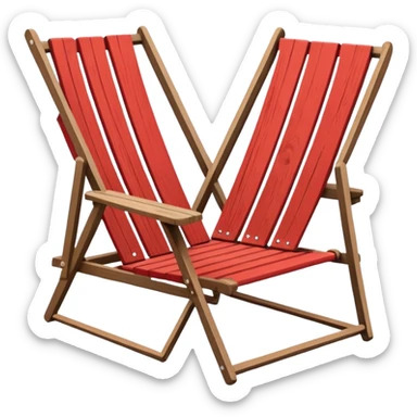 red beach chair sticker