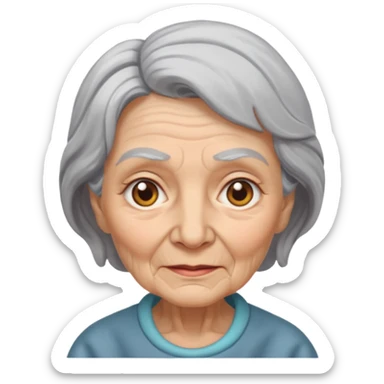 Create an avatar of old woman sticker