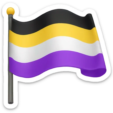 non-binary flag sticker