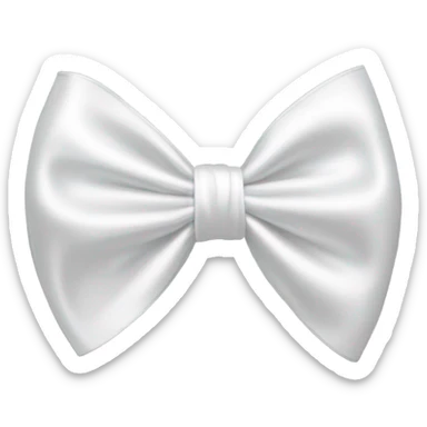 white satin bow sticker