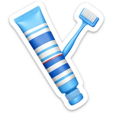 toothpaste and toothbrush sticker