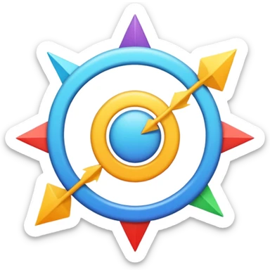 “Emoji symbolizing centripetal federalism, showing power moving from the central core outward, with a strong center and arrows expanding to the edges, flat emoji style, simple and clear, educational icon.” sticker