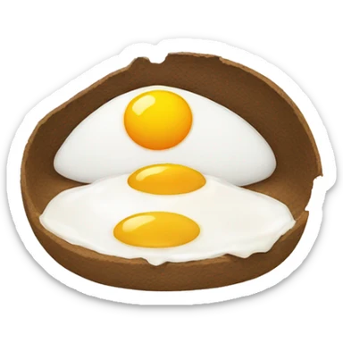 two sunny side up eggs sticker