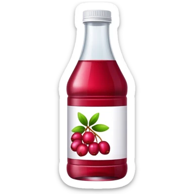 Bottle cranberry juice sticker