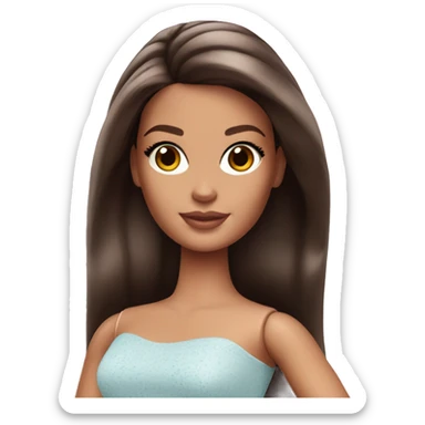 Brunette Barbie sticker