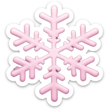 light pink snowflake  sticker