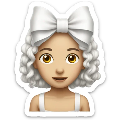 white bow sticker