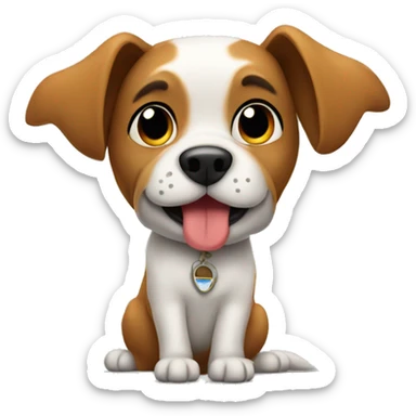 Dog flyinga plane sticker