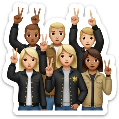 Norteño gang with 14, hand gang signs and guns sticker