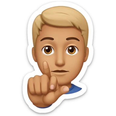 finger pointing at me sticker