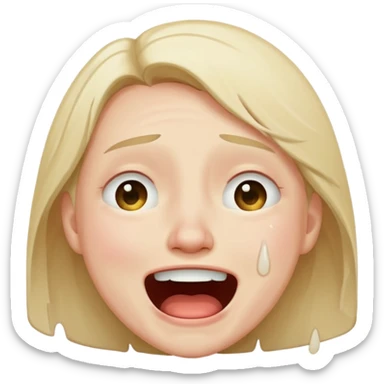 Laugh-crying but make it an existential crisis sticker