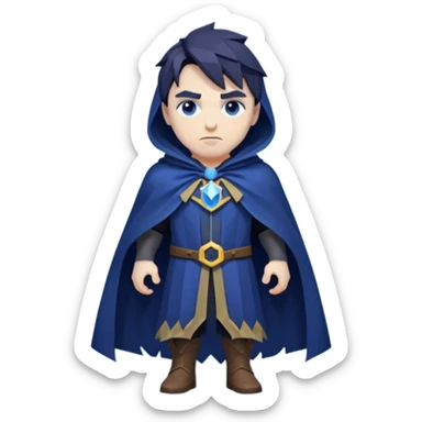 low poly warlock cape fantasy sticker