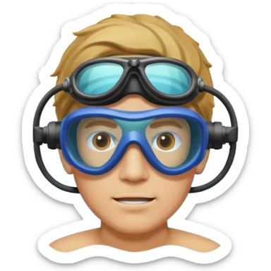 Underwater man sticker