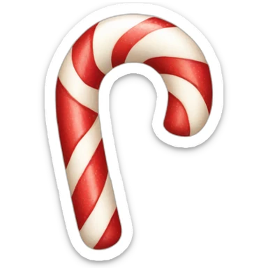 candy cane decorated sticker