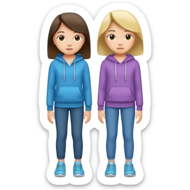 11 year old girl wearing ill fitting mid matched clothes sticker