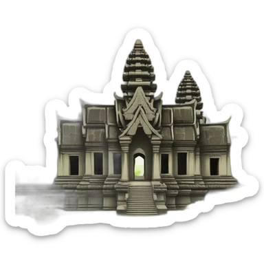 angkor wat temple landscape sticker
