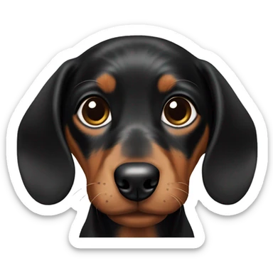 Black & brown dachshund puppy  sticker