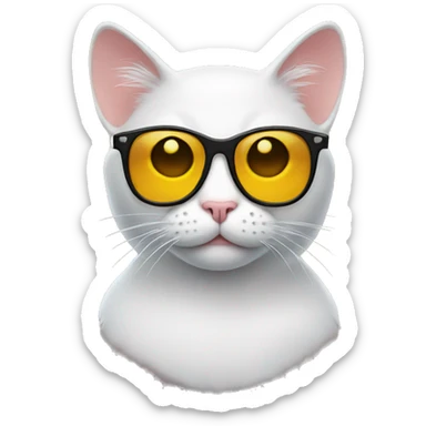 Cat with sunglasses sticker