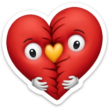 heart hug sticker
