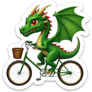 Um dragão de bicicleta sticker