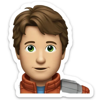michael j fox marty mcfly back tot he future sticker