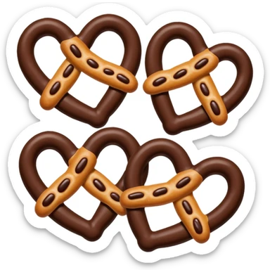  chocolate dipped pretzels with dark chocolate drizzle  sticker