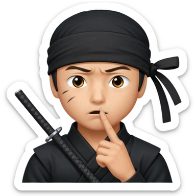 foto do Ninja ele mandando calar a boca sticker