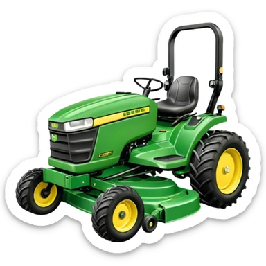 pencil drawing of a john. deer mower sticker