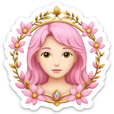 virgo sign pink sticker