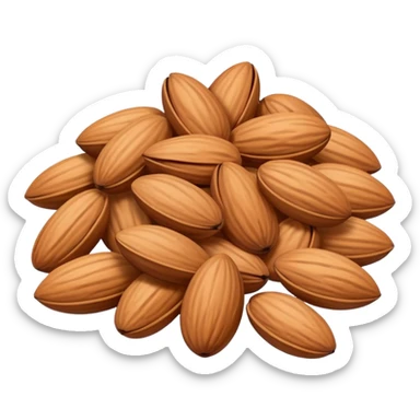 pile of almonds without the shell sticker