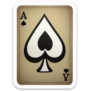 Ace of Spades card sticker