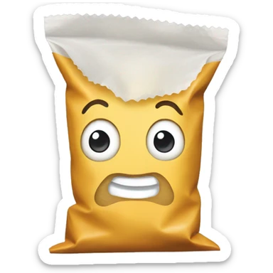 A potato chip bag sticker