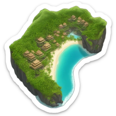 bali (indonesia) island from above sticker