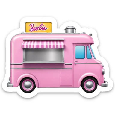 Barbie’s 1949 expanding house dream food truck  sticker