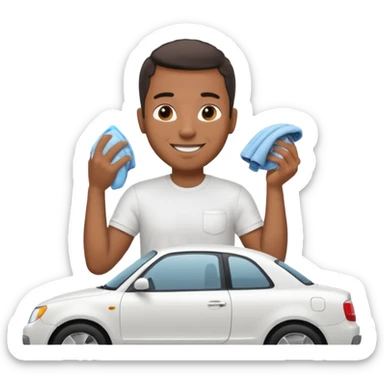 car washer black man  sticker